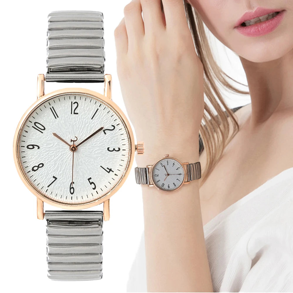 Veloré™ Aurora Women’s Quartz Watch – Elegant Stainless Steel Strap