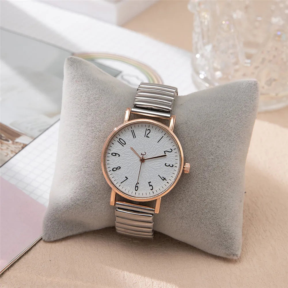 Veloré™ Aurora Women’s Quartz Watch – Elegant Stainless Steel Strap
