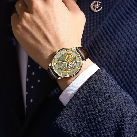 Veloré™ Tourbillon Automatic Leather Men’s Watch