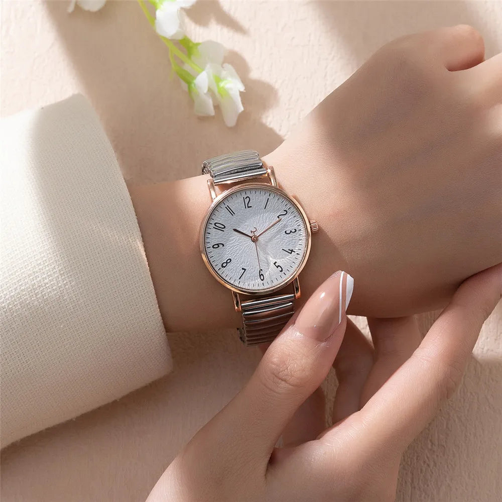 Veloré™ Aurora Women’s Quartz Watch – Elegant Stainless Steel Strap