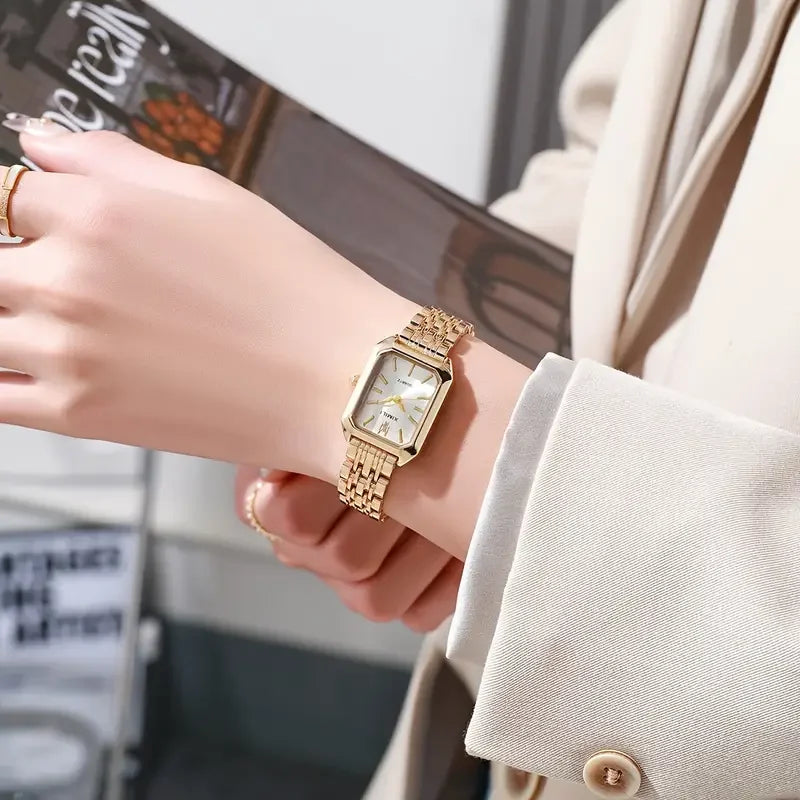 Veloré™ Elegant Women’s Quartz Watch – Luxury Fashion Rectangle Design